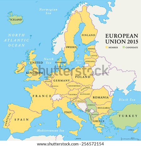 European Union Member Countries Map