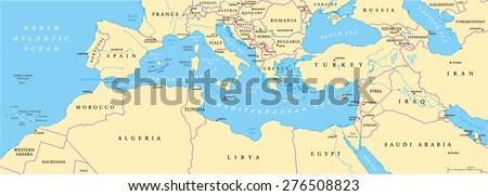 Map Of Mediterranean Europe