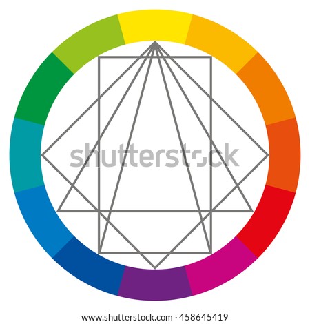 Color Wheel Showing Complementary Colors That Stock Vector 458645419 ...