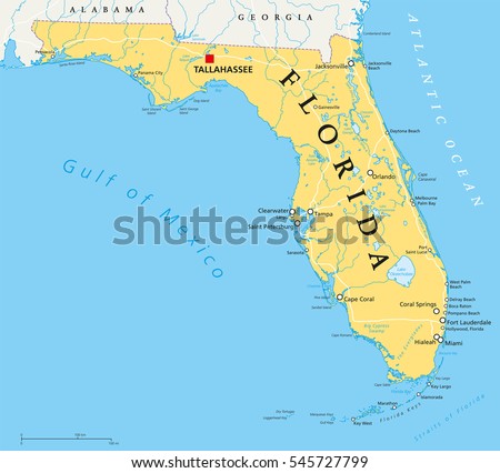 Capital Of Florida On A Map