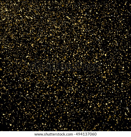 Gold Glitter Texture On Black Background Stock Vector 396293599 ...