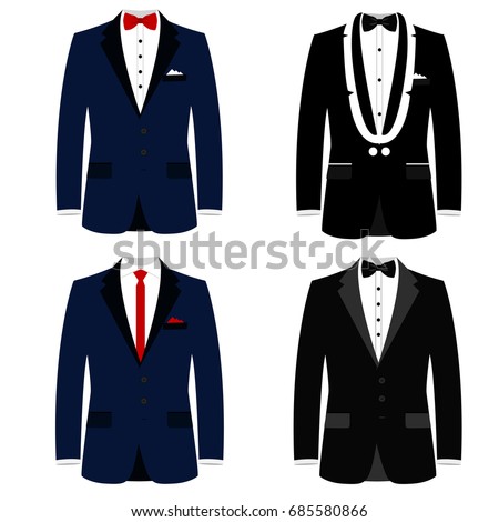 Mens Jacket Collection Wedding Mens Suit Stock Vector 685580866 ...