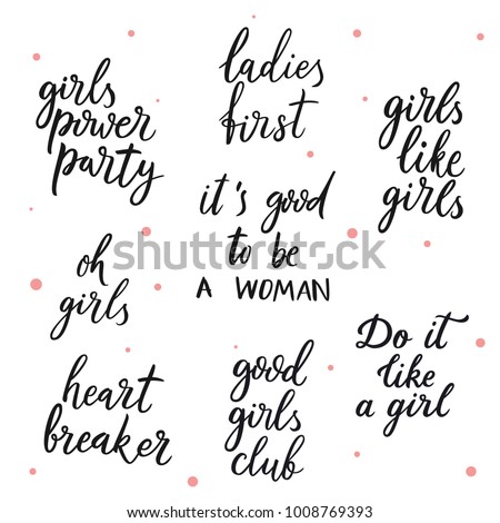 Good Quotes For Girls Amusing Set Girls Vector Quotes Girls Power Stock Vector 1008769393 Good Quotes For Girls Glamorous Set Girls Vector Quotes Girls Power Stock Vector 1008769393
