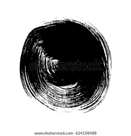 Grunge Hand Drawn Black Paintbrush Circle Stock Vector 469036751 ...