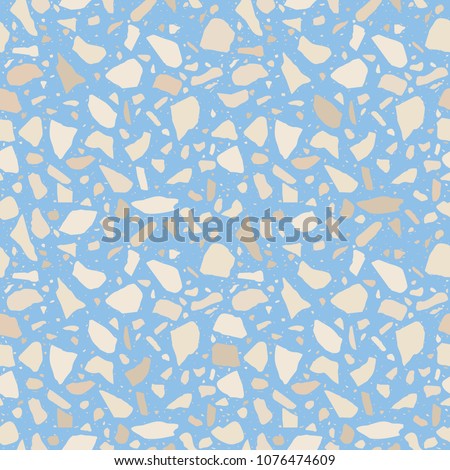 Terrazzo Seamless Pattern Surface Texture Of Decorative Granite Tiles Pastel Blue Colors Marble Terrazzo Seamless Pattern Surface Texture Of Decorative Granite Tiles Pastel Blue Colors Marble