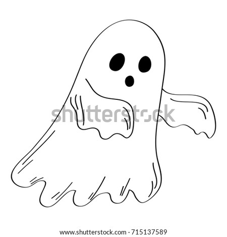 Cute Cartoon Sheet Ghost Drawingà¸ à¸²à¸žà¸›à¸£à¸°à¸ à¸­à¸šà¸ªà¸•à¹‡à¸­à¸  715137589 - Shutterstock