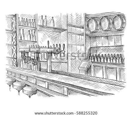 Garde tes amis près de toi, et tes ennemis… || ft. Selden Stock-vector-beer-bar-pub-long-table-with-chairs-in-graphic-style-vector-illustration-588255320