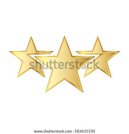 Vector Illustration Gold Stars Stock Vector 146870837 - Shutterstock