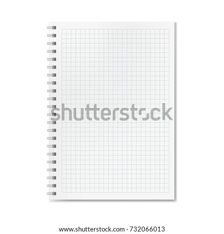 vector realistic quadrille graph ruled notebook stock photo photo graph paper notebook
