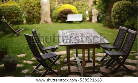Garden Furniture On Grass garden furniture stock images, royalty-free images & vectors Garden Furniture On Grass garden furniture stock images, royalty-free images & vectors