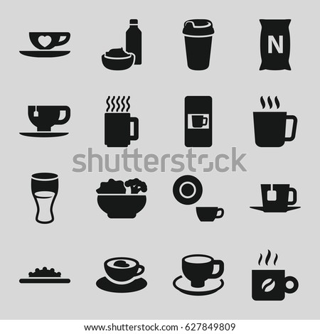 Coffee Icons Set Of 16 Filled Such As Mug Vending Machine Coffee Icons Set Of 16 Filled Such As Mug Vending Machine