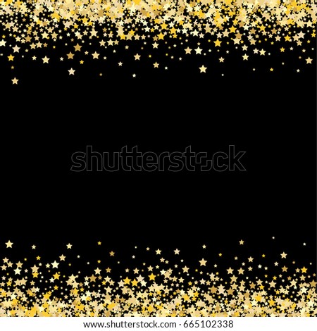 Gold Glitter Background Gold Sparkle Border Stock Vector 353927354 ...