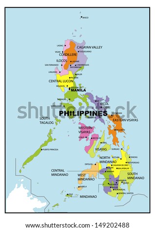 Philippines Map Stock Photos, Images, & Pictures | Shutterstock