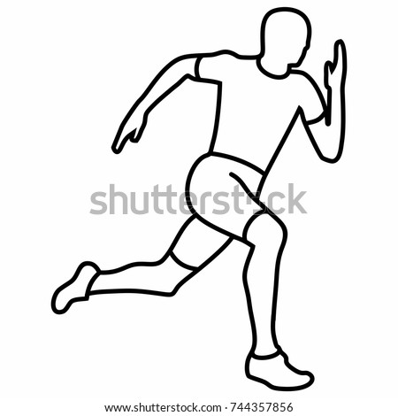 running body drawing