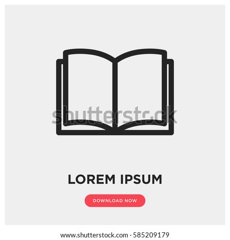 open book vector icon education symbol stock vector 585209179 open book app