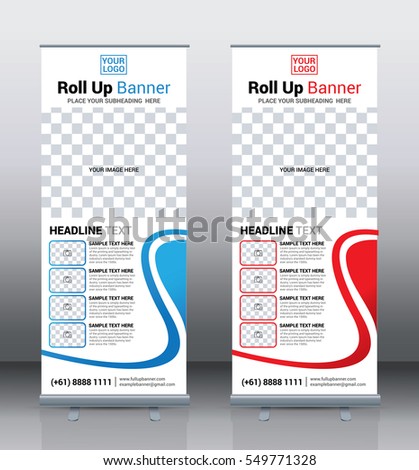 Creative Brochure Template Design Abstract Vector Stock Vector 248833168 Shutterstock Pull Up Banner Design Template