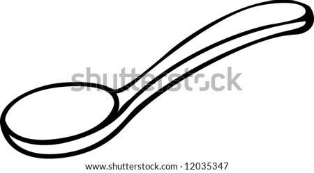 Vector Illustration Metal Silver Shiny Spoon Stock Vector 352808840