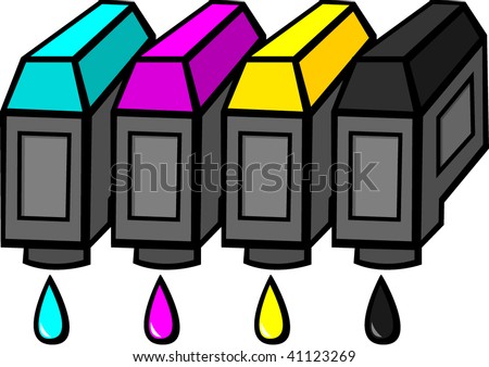 Printing Ink Cartridges Stock Vector 41123269 - Shutterstock