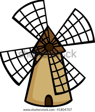 windmill - stock vector