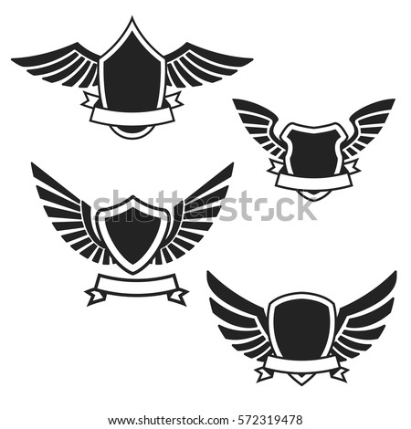 Coat Arms Shield Crown Wings Stock Vector 104017079 - Shutterstock