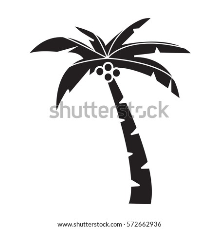 Coconut Tree Icon Stock Vector 572662936 - Shutterstock