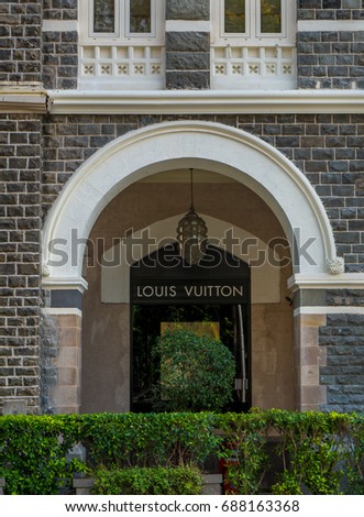 MUMBAI, INDIA - JULY 9, 2017 : Louis Vuitton shop at South Mumbai.