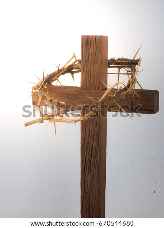 Crown Thorns Hung Around Easter Cross Stock Photo 44203843 - Shutterstock