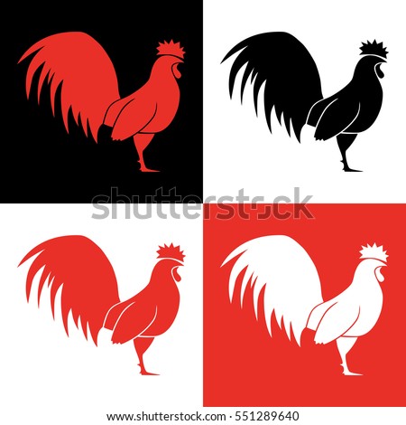 Illustration Stylized Rooster Vector Image Stock 244160506 Colorful Design Printing