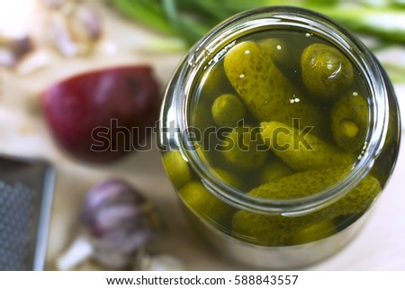 Pickles. Pickles in a jar.