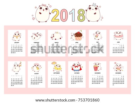 editable monthly calendar 2018