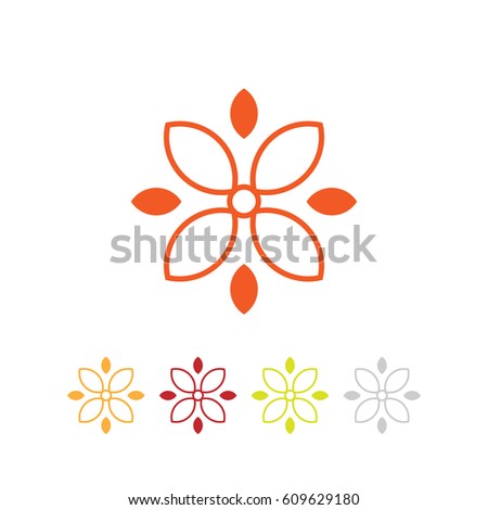 Flower Logo Stock Vector 609629180 - Shutterstock