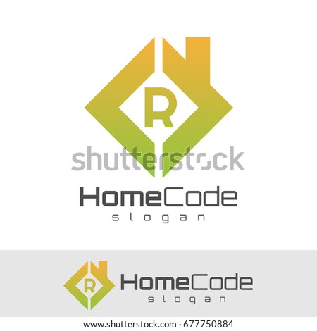 Download Geometrical House Key Logo Icon Clean Stock Vector ...
