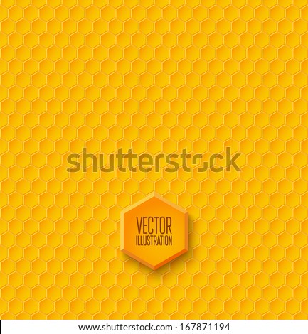 Seamless geometric pattern with honeycombs. Vector illustration