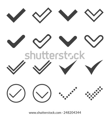 Tick Mark Right Sign Vector Icons Stock Vector 183522821 - Shutterstock