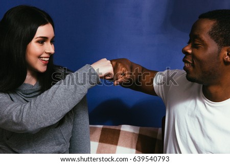 Fist man woman Black fetish models