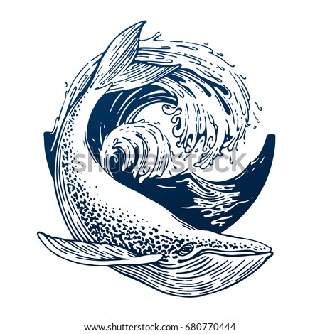 hand drawn blue whale vector round stock vector 680770444 hand drawn blue whale vector round stock vector 680770444