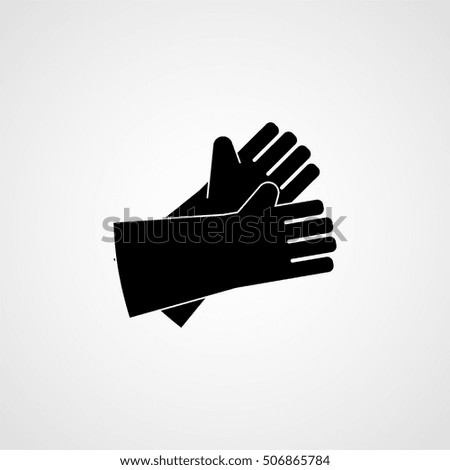 Protective clothing. Welder gloves icon. Vector