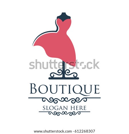 stock vector boutique logo with text space for your slogan tagline vector illustration 612268307