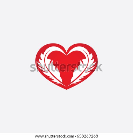 Lion Heart Logo Stock Vector 646147948 - Shutterstock