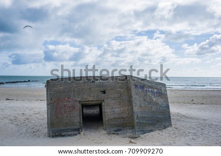 Bunker World War 2 On Blavand Stock Photo (Royalty Free) 709909270 ...