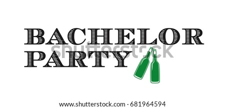 bachelor vector element card decoration banner graphic poster background invitation postcard shutterstock stag lettering bottles beer