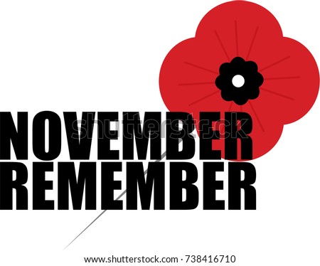 Remembrance Day Poppy Stock Vector 738416710 - Shutterstock