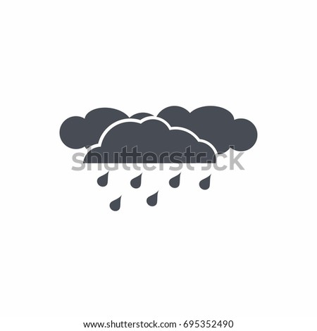 Cloud Rain Sketch Icon Set Web Stock Vector 471110123 - Shutterstock