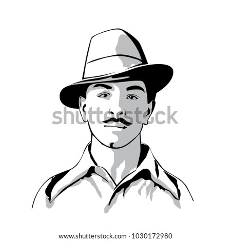 Bhagat Singh Bhagat Singh Indian Socialist Revolutionary Stock Vector ...