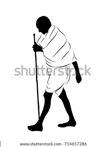 Download Mahatma Gandhi Indias Father Nation M Stock Vector ...