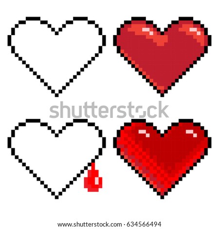 Pixel Heart Stock Images, Royalty-free Images & Vectors 