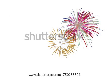 Firework Design On White Background Stock Vector 162034430 - Shutterstock