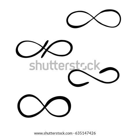 Set Infinity Symbols Vector Illustration Stock Vector 635147426 ...