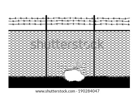 Barbed Wire Fence Drawing Barbed Wire Fence Drawing
