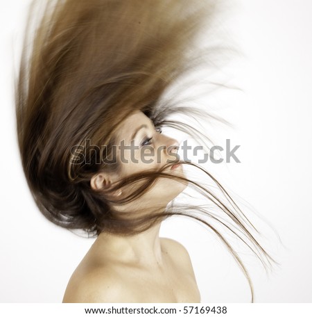 Girl with a flowing hair Stock Photos, Images, & Pictures | Shutterstock